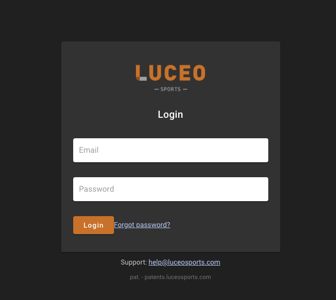 Login screen